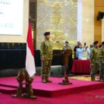 Irjen TNI Pimpin Laporan Korps Kenaikan Pangkat 105 Perwira Tinggi TNI di Mabes TNI